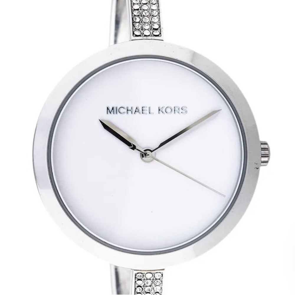 Michael Kors Silver and White Watch NIN